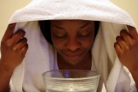 The steaming benefits for face and skin from which pimples scars remove and look glow shiny