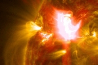 Powerful solar flare erupted friday from largest sunspot in 24 years