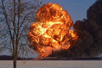 Crude oil transport rail blast in vergenia of america