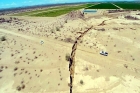 Giant fissure splits the earth open in rural northwest mexico