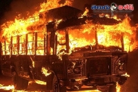 Two rtc buses caught fire in andhra pradesh
