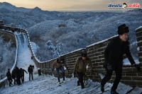 China wall in snow fall