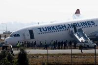 Turkish plane skids off runway at kathmandu airport passengers safe