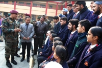 Ms dhoni pays surprise visit to army public school srinagar