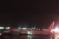 Boeing 737 flight from cuba with 143 people on board slides into river in florida
