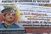 Poster by puducherry congress unit shows lt governor kiran bedi as adolf hitler