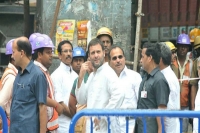 Rahul gandhi visits flyover collapse site meets injured