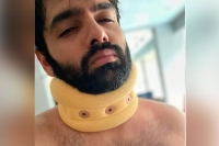Tollywood hero ram pothineni suffers neck injury pic goes viral
