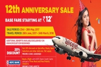 Spicejet anniversary sale flight ticket fares starting at just rs 12