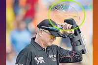 Bruce oxenford wore safety shield during match