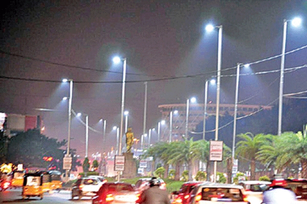 Telangana government planning to replace street lights with led lights to avoid power crisis