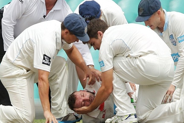 Mum and sister watch as hughes is floored by bouncer