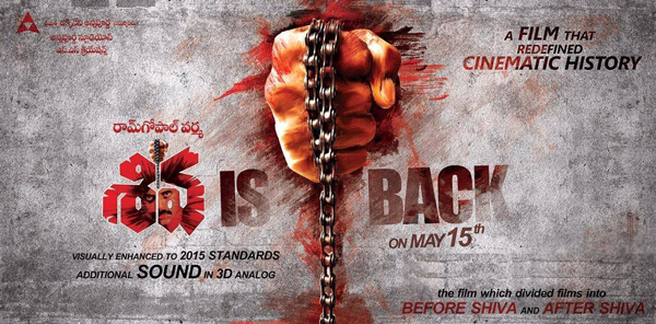 RGV Shiva is back movie release on 15 May-02