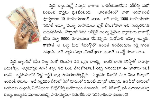 Swiss bank accouts of indians