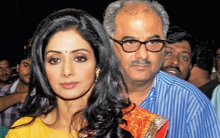 sridevi family very happy gifts distrubution for staff