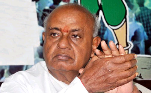 devegowda undertakes padayatra for cauvery water