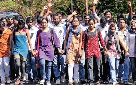 ou women  hostel student  protest aruna  murder case
