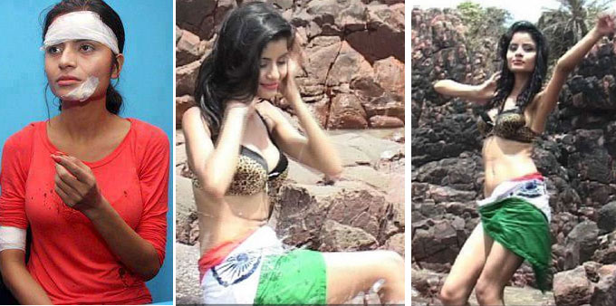 Actress Gehna Vashist beaten up for wearing bikini with Indian flag!