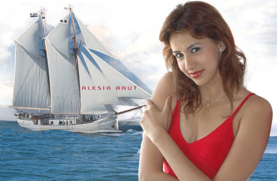 Model Alesia Raut back with a B’wood number
