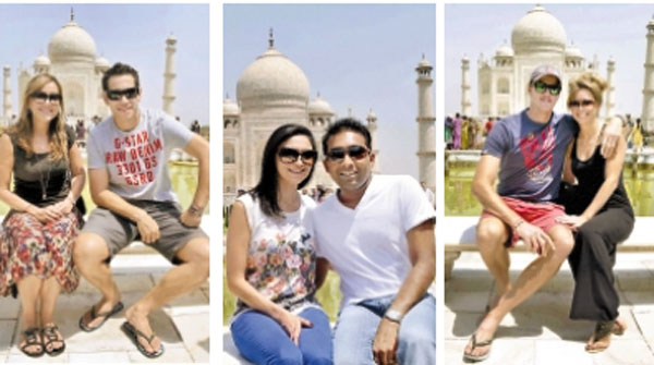 Delhi's overseas players visit the Taj Mahal