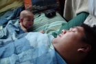 funny video of baby scaring by snoring