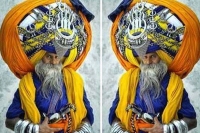 Is this the world s largest turban man wears 100lb 645m long headdress
