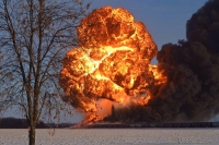 Crude oil transport rail blast in vergenia of america