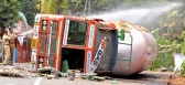 Gas tanker leaks in visakhapatnam road