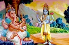 Lord vishnu punished by bal ganesh