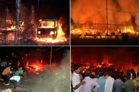 Fire accodent in faridabad cracker market 200 shops gutted