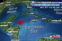 Massive earthquake centered in the caribbean