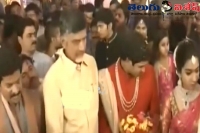 Chandrababu couple distribute the engagement rings in revanth reddy daughter engagement function