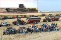 Neighbors harvest crops for north dakota farmer who had heart attack