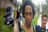 Former brazil soccer star ronaldinho escapes unhurt in car crash