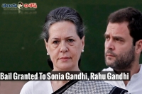 Court granted bail to sonia and rahul gandhi