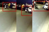 Ahmedabad accident caught on camera victims escape alive