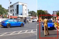 Dulquer salmaan caught by police for driving on wrong side cop asks him to reverse car