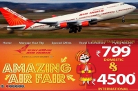 Air india kicks off flash sale with domestic flight tickets starting from rs 799