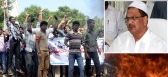 Samaikyandhra activities attacked on minister ahmadullah