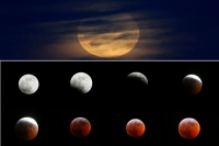 Unique lunar eclipse thrills onlookers with vibrant red moon