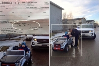 Canadian cop pulls over 3 year old gives him a speeding ticket