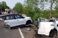 Car split into two pieces after hitting the culvert the tragic death of three women on the spot