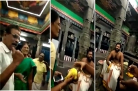Temple priest slaps woman for demanding proper conduct of rituals