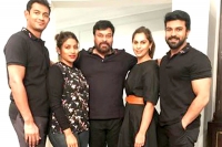 Megastar chiranjeevi pays a surprise visit to ram charan on the sets