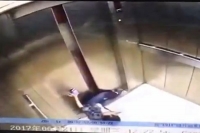 Horrific incident woman s leg is cut off by faulty lift