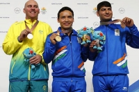 Cwg 2018 day 5 india clinch three gold medals