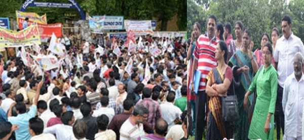 ఎంసెట్ కౌన్సెలింగ్- స్నానం చేసిన టిడిపి నాయకుడు