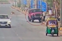 Video shows horrific accident in central delhi suv runs over pedestrian