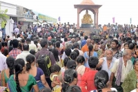 Devotees are very care by the yesterdays incident at rajahmundry and they are forming ques in their own