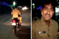 Drunken driving police constable caught by locals in telangana